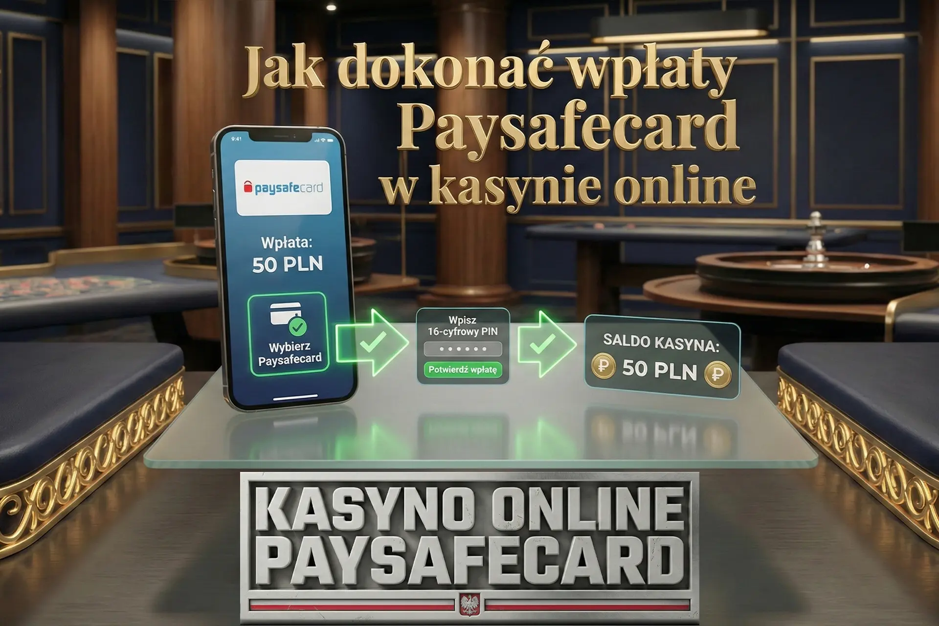Instrukcja wpłaty środków Paysafecard w kasynie internetowym